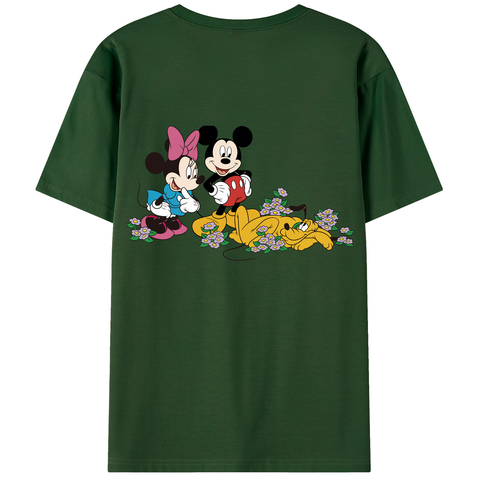 （画像用） ミッキーマウス Mickey Mouse 綿100％半袖Tシャツ（背面プリント）